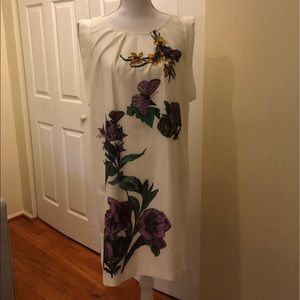 White with flowers sundress